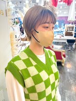 ユイマァル 岡山店(YUIMARL)&nbsp;前髪インナー×ホワイトベージュ