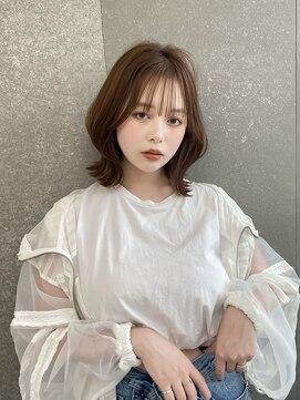 レーヴバイロンド 仙台(Reve by Lond) 韓国風くびれボブ　ミディアム　シルキーベージュ　仙台駅