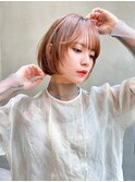 Aimee町田　ミルクティーベージュ×ナチュラルボブ