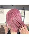 切りっぱなしロブ×ペールピンク