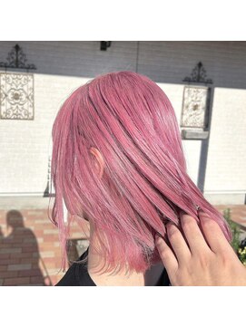 アボックス(abox) 切りっぱなしロブ×ペールピンク