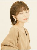 黒髪/グレーベージュ/レイヤーロング/前髪パーマ[新宿駅]
