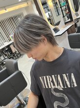 メンズラピス 栄店(Men's Lapis) メンズバレイヤージュホワイトカラーマッシュウルフ