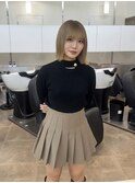 10代20代/外ハネショートボブ/ハイトーンカラー