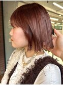 【大久保】ブリーチなしでできるオレンジレッドブラウンボブヘア