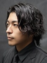 オルト(Altn)&nbsp;大人の波巻きスパイラルパーマミディアムロングメンズカットヘア