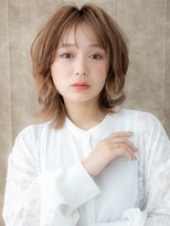 モッズヘア 越谷(mod's hair)&nbsp;ミルクティーカラーミディアムレイヤーTc3越谷20代30代40代