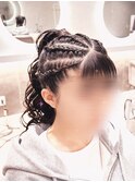 コーンロウ/心斎橋ヘアセット
