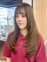 ロンドシエル 横浜(Lond ciel)&nbsp;ミニウルフチェリーブラウンブリーチなしショートボブ前髪/