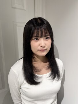 グレージュ/顔周りレイヤー/透明感カラー【藤野はるひ】