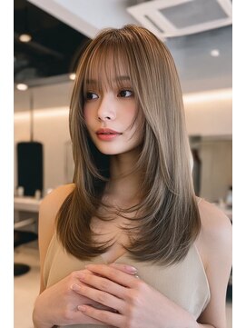 ケシキ 表参道 原宿(kesiki.) ミディアムレイヤー/顔周りレイヤー/ハッシュカット/韓国へア