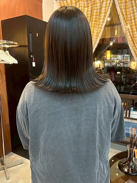 チャプター 問屋町(chapter) 外ハネミディアムダークグレージュ髪質改善トリートメント