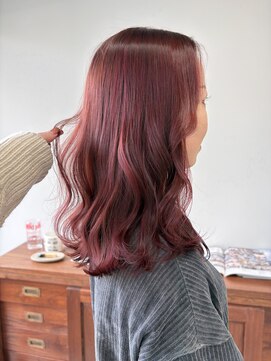 ヘアー アイス 御器所本店(HAIR ICI) 柔らか暖色ボルドーカラーハイライト冬カラー春カラー