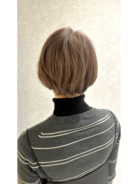 エッジオリジネーション 天王寺店(edge origination) ショートボブ白髪ぼかしベージュグレージュ
