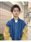 MEN’S HAIR/波巻きツイストスパイラル/リバースセンターパート