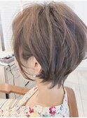 大人くびれ無造作ボブ☆耳かけ根元パーマ