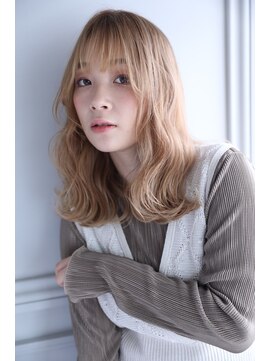 ジェーンバイボヌール(Jane by Bonheur) 韓国風☆シースルーバング/ミディアムレイヤー/ベージュカラー