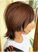 ピンクベージュとローライト