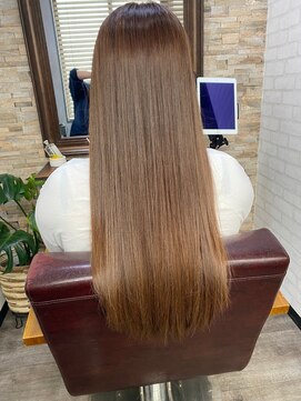 ハサミバイアトリエナガノ 千葉(8sami by atelier nagano) デザインカラー／レイヤーカット/ウエットヘア/オリーブベージュ