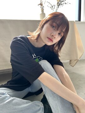 ムード カナザワ(mood kanazawa) フルバング×外ハネミディアム