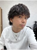 メンズカット+波巻きパーマ