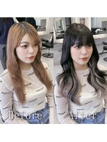 あるじゃんすー 池袋店 ホワイトベージュ#シールエクステ#韓国#くびれヘア#池袋