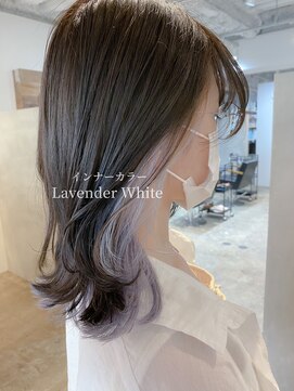 シー.(SHE.) 【インナーカラー】ラベンダーホワイト