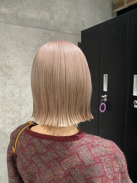 スタイル スマート サロン(STYLE smart salon) 【yua/藤沢】ハイトーンボブ/切りっぱなしボブ/ピンクベージュ