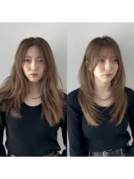 アマトウキョウ アユンチェ(AMA TOKYO×AYUNCHE) 韓国スタイル/ナチュラルくびれヘア_くびれ巻き_レイヤーカット