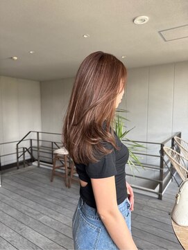 リバレッジ 広尾(Leverage) 大人外国人風ハイライトロングレイヤー:Mao Shibasaki