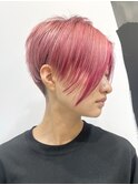 前下がりショート/ショートヘア/デザインカラー/PEEKABOO