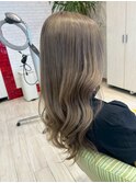 20代30代冬カラーブリーチカラー透明感ミルクティーグレージュ