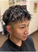 テーパーツイスパ/メンズパーマ/マッシュ/眉毛//ウルフ/床屋