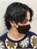 大宮波巻きスパイラルパーマツイストパーマメンズマッシュウルフ