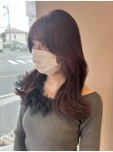 韓国風巻き/レイヤーカット/ピンク系カラー