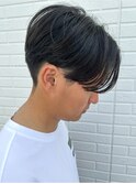 メンズマッシュセンターパートスパイラルパーマニュアンスパーマ