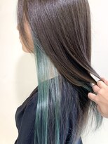 アズール 草加(azule)&nbsp;イヤリングカラー　ブリーチ　グリーン