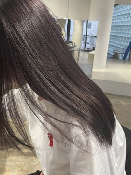 エイチ(811) ショートヘアグレージュミルクティーベージュシースルーミニボブ