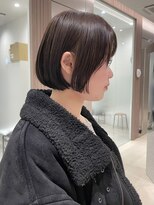 ソー 銀座(SAUT) ミニボブ/切りっぱなしボブ/オリーブブラウン/ワンカラー