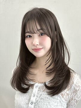 アンカーバイナチュラル(anchor by natural) 韓国風/レイヤー/前髪カット/オリーブ/透明感/ハッシュカット