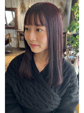カリラ(CAOLILA) カシスラベンダー/顔まわりレイヤー/暖色カラー/暗髪カラー