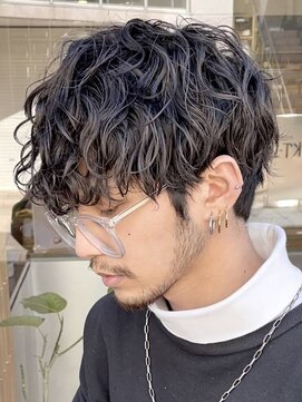 エリマバイフィフス 調布(elima by fifth) 波巻きパーマメンズマッシュセンターパートツイストスパイラル
