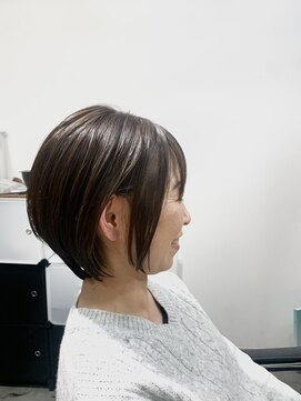 お～るうぇいず(always) 大人美人ショートボブ耳掛け透明感グレージュ小顔ショート