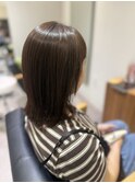 「艶感ミディアム×髪質改善カラー
