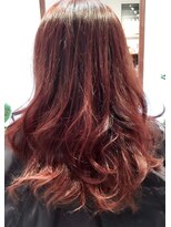 ヘアーアンドアトリエ マール(Hair&Atelier Marl) 【Marlお客様スタイル】ベリーピンクのセミロングスタイル