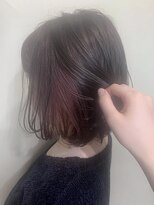 ヘアサロンエム 川越(HAIR SALON M) デザインカラー/厚めバング/ローライト/スリークボブ