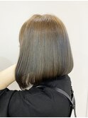 大人可愛い黒髪前下がりショートボブ丸みショート◎