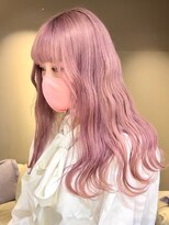 ベレーザ 渋谷(BELEZA)&nbsp;ba596_透明感ニュアンスカラーダスティーピンクハイトーンカラー