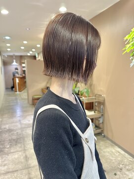 インビテーション 名古屋(invitation) ◎切りっぱなしボブ/パープルベージュ