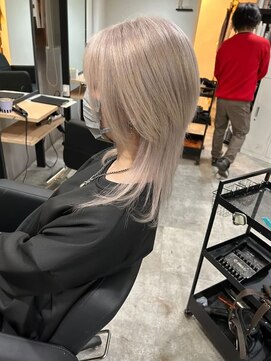 ラフ 難波店(LAFF) #黒髪#ボブルフ#ネビージュ#小顔#ワンレン